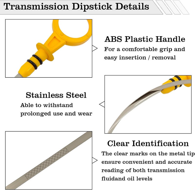 FBLOWMOD 12610053 Engine Oil Dipstick Indicator, Compatible with Chevrolet GMC Cadillac Hummer Isuzu Engine Oil Fluid Level Dip Stick Replaces 8125748880 917-377 - Image 4
